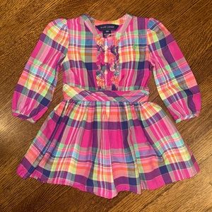 Ralph Lauren long sleeve plaid dress - 18 months